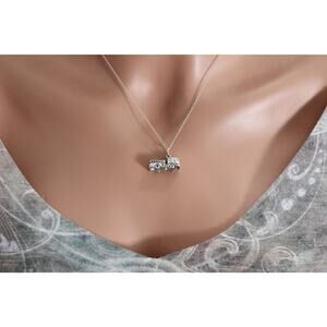 Sterling Silver Fire Truck Necklace, Sterling Silver 3D Fire Truck Necklace
